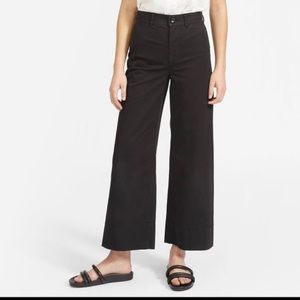 Everlane high rise wide leg black jeans